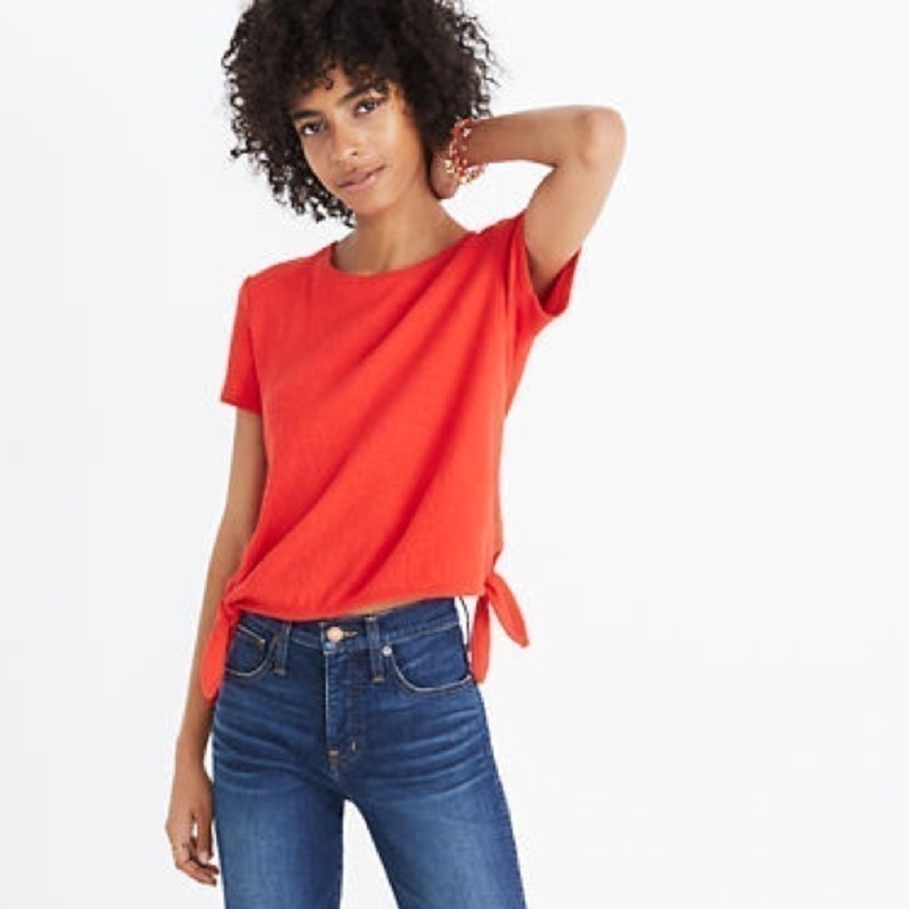 Madewell Texture & Thread Modern Side Tie Top